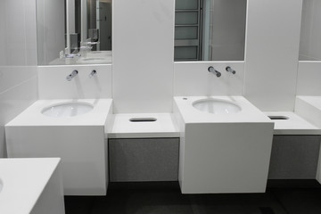 Interior in a public toilet