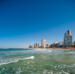 Israel, Tel Aviv-Yafo, cityscape seaside