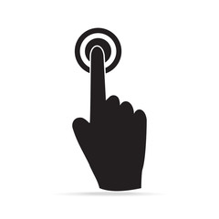 Obraz premium Hand click icon vector illustration