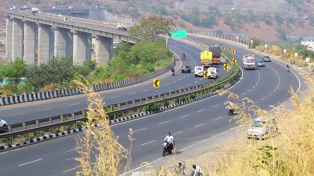 indian highway tallest bridge Time-Lapse - mumbai pune