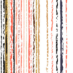 Texture pattern pencil hand drawn coral and gold trendy colors