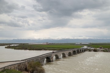 Obraz premium Historic Murat Bridge - Mus - Turkey 