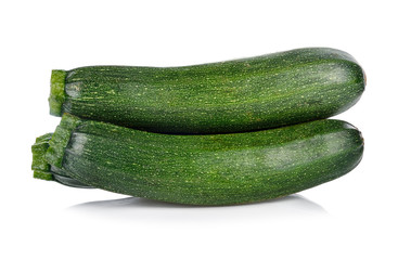fresh green zucchini isolated on white background