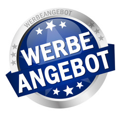 Button with banner Werbeangebot
