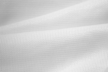 Naklejka na ściany i meble Crumpled white fabric cloth texture