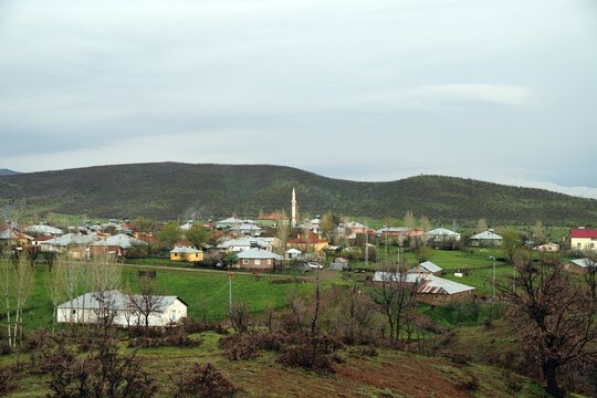 green hill landscape with clouds background, eastern Anatolia, Bingol