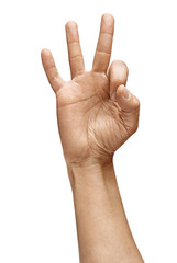 Man's hand shows gesture okay. Positive concept. Close up. High resolution product