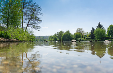 Landscape, view over a river