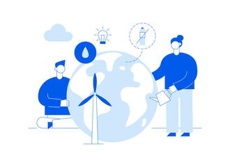 Vector save the planet