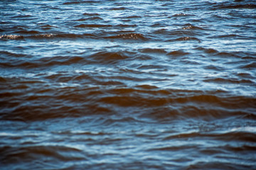 Blurred background with blue waves