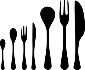 Besteckset 7-Teilig (Messer, Gabel, Löffel, Grillbesteck, Teelöffel)