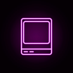 old tv neon icon. Elements of television set. Simple icon for websites, web design, mobile app, info graphics