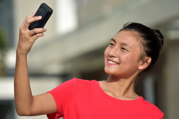 Youthful Filipina Female Selfie