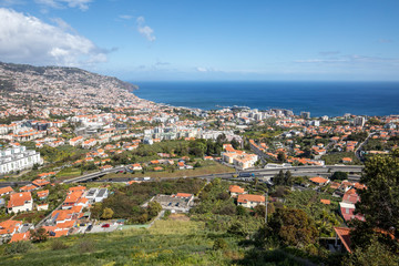 Fototapeta na wymiar Panoramic view of Funchal on Madeira Island. Portugal