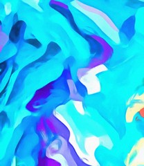 Abstract artistic background in very colorful pastel colors. Little swirl design. Dry graphic watercolor stylization. Juicy psychedelic design. White backdrop for element contrast. Chaotic twist paint