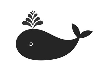 Whale icon vector