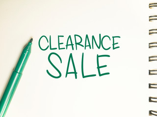 Obraz premium Clearance Sale, Motivational Marketing Business Words Quotes Concept