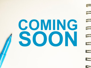 Coming Soon. Words Typography Concept