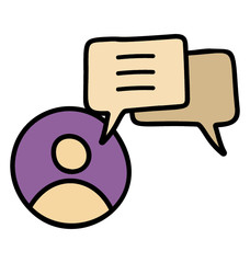 Chat icon isolated on white background