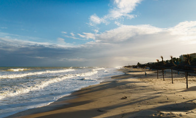 Windy coast at the Mediterranean sea in Africa