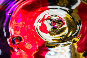 Water drops on colorful background 17