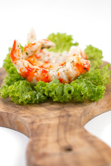 Grilled shrimps or prawns. Seafood