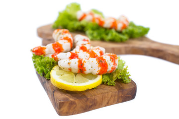 Grilled shrimps or prawns. Seafood