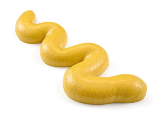 Mustard on a white. Clipping path.