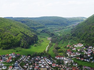 Aussicht ins Tal auf der Schwaebischen Alb