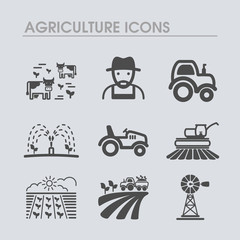 Farm Field icon. Agriculture sign