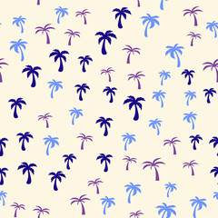 Fototapeta premium Coconut palm tree. Tropical vector Seamless pattern
