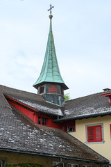 Fototapeta na wymiar Turm der Kapuzinerkirche, Luzern, Schweiz