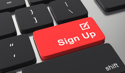 Sign up concept