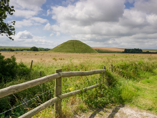Silbury Hill in Wiltshire, UK