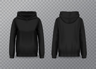 Isolated women hoody, hoodie with long sleeves