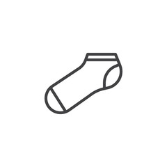 Sport socks line icon. linear style sign for mobile concept and web design. Short socks outline vector icon. Symbol, logo illustration. Pixel perfect vector graphics