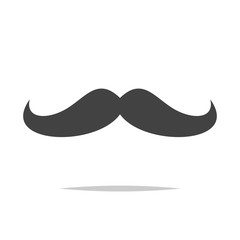 Gentlemen mustache vector isolated illustration