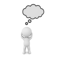 Fototapeta premium 3D Character is stumped