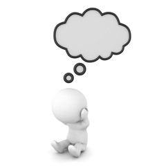 3D Character is stressed because he has no ideas