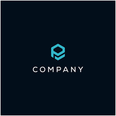 P letter technology logo design