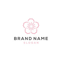 beauty flower vector logo design