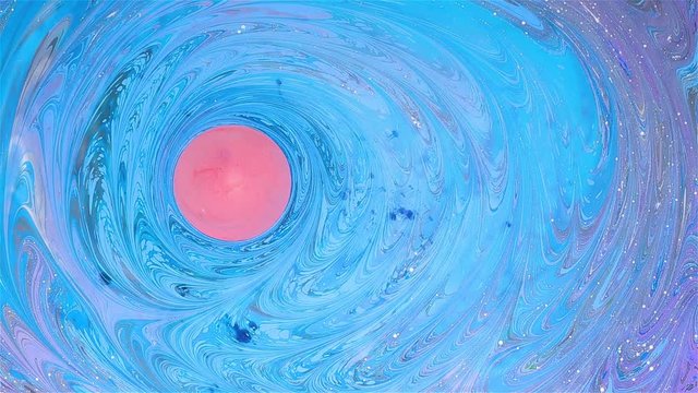 Ebru violet and blue paint beautiful abstractive pattern
