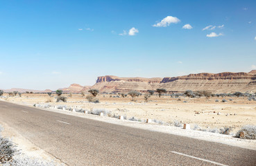 Beautiful mountain scenery. Endless roads from Urzazad to Merzouga to Morocco.