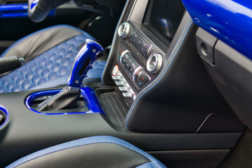 Fototapeta na wymiar View of the interior of a modern automobile