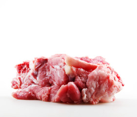 Fresh Meat Against White Background