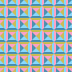 Abstract seamless pattern with squares and triangles. Colorful vector background EPS10