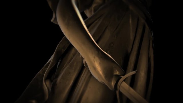 justice themis bronze sculpt animation
