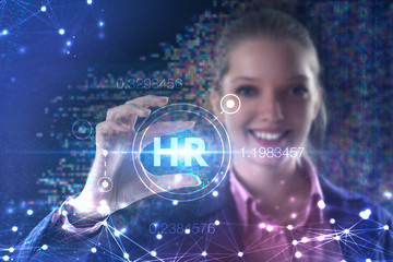 The concept of business, technology, the Internet and the network. A young entrepreneur working on...