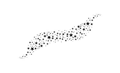 Falling star. Cloud of stars isolated on white background. Vector illustration