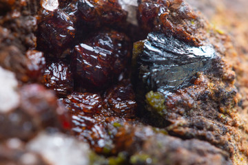 garnet  mineral rock gem stone quartz  geology specimen